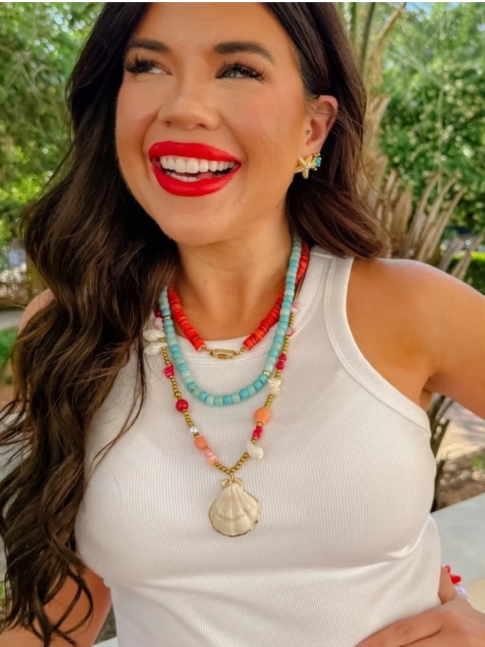 Red Velvet Vibes Gemstone Necklace